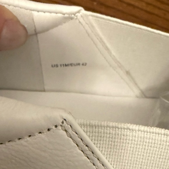 Vince Warren white‎ leather slip on sneakers 11 - Picture 7 of 8